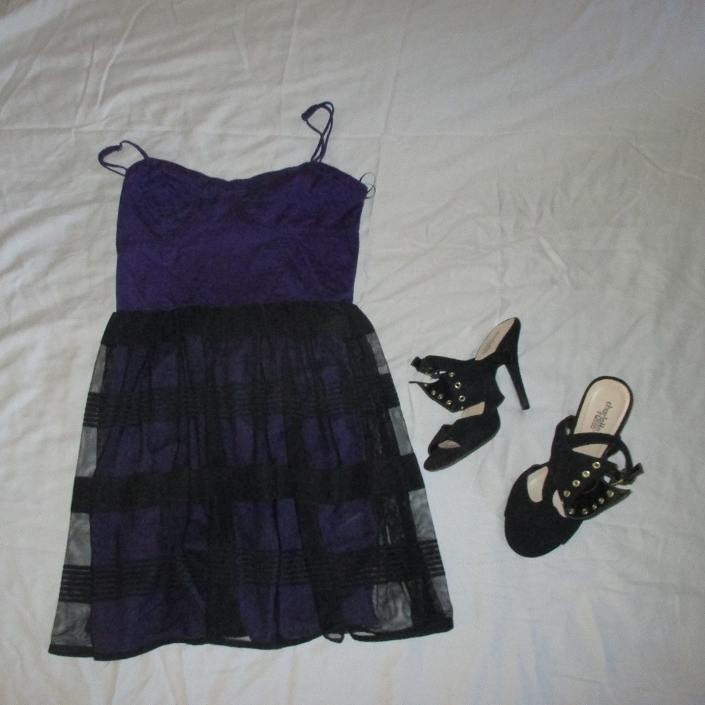 Aeropostale Dark Purple and Black Dress